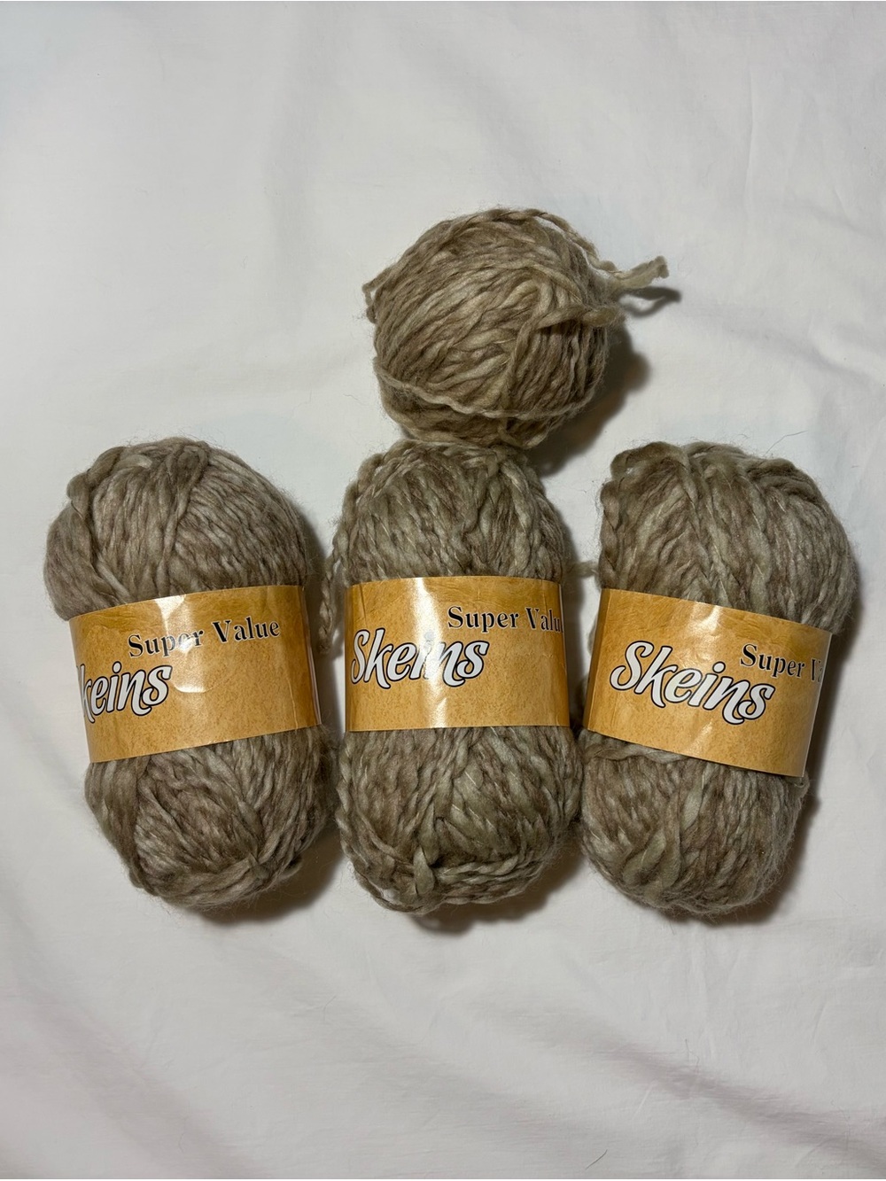 Super Value Chunky Yarn - 3 skeins and 1 ball